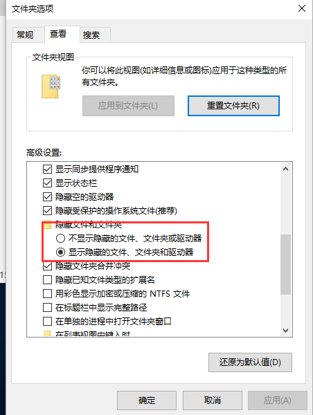 win10如何打开隐藏文件？win10显示隐藏文件的操作方法(1)