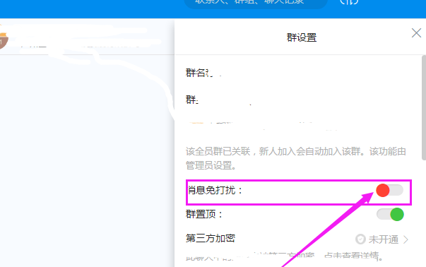 钉钉群开启群消息免打扰的具体操作