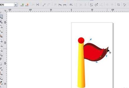 coreldraw怎么画旗帜_cdr如何制作旗帜