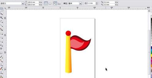 coreldraw怎么画旗帜_cdr如何制作旗帜