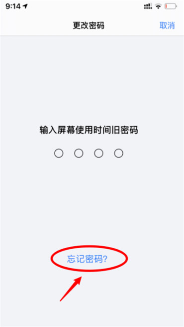 苹果屏幕使用时间密码忘了怎么办