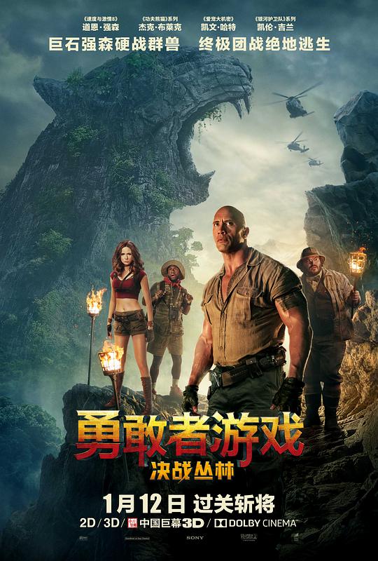 勇敢者游戏：决战丛林[简繁英字幕].Jumanji.Welcome.To.The.Jungle.2017.1080p.BluRay.x264.DTS-SONYHD 12.40GB